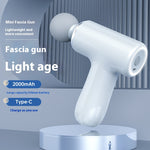 Electric Mini Muscle Massage Gun 6 Speed 4 Massage Heads Professional Vibration Massager Fitness Fascia Gun
