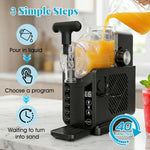 NovuLife YH1650 205W Slush Machine Countertop Frozen Drink Maker Ice Cream Maker Automatic Self-Cleaning 5 Preset Programs