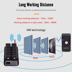 LinkMejor TD157 Restaurant Pager Wireless Calling System 16pcs Coasters Buzzer Beeper Bell Receivers 300m Transmission Rechargeable Battery for Restaurant Bar Cafe Hotel Hospital