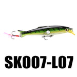 SeaKnight SK007 Minnow 16g 100mm 0.6-1.2M 1PC Fishing Lures with Feather Artificial Baits Swimbait Wobblers Minnow Fishing Lure