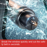 2 in 1 Mini Car Safety Hammer Breakers Multi-function Escape Tool Car Emergency Safety Hammer Cut the Seat Belt Tungsten Steel Rescue Tool