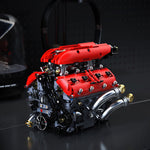 LinkMejor T5011 V8 Turbo Engine Building Blocks Brick Assembly Kit Science Discovery Toys Christmas Gifts