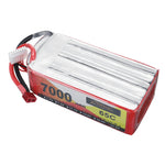 LinkMejor Power 22.2V 7000mAh 65C 6S LiPo Battery T Plug for RC Car