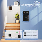 LinkMejor Tuya Wireless WiFi RF433 Smart Home Wall-mounted Light Switch Touch Panel Control Switches Timing Function Remote APP Control Voice Control with Alexa Google Assistant Yandex Tmall Genie