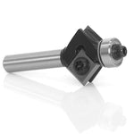 1/4 Inch 6mm 8mm Shank 45° Bevel Chamfer Milling Cutter Router Bit Tungsten Carbide HRC93 Precision Tool Double Blade