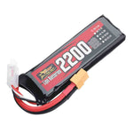 LinkMejor Power 7.4V 2200mAh 120C 2S LiPo Battery XT60 Plug with Adaper for RC Drone