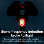 LinkMejor R2 Smart Brake Sensing Bike Taillight Same Frequency Induction Rear Light 4 Lighting Modes IPX6 Waterproof Type-C Rechargeable Bicycle Rear Light