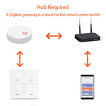Tuya Smart ZigBee3.0 Switch 4 Gangs Scenario 12 Scenes Switch Push Button Controller Support Home Assistant Zigbee3.0 Gateway Required