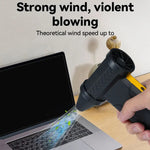 Turbo Fan X6 160,000 RPM Brushless Motor 10,000mAh Peak Battery 200W High-Speed Blower 4-Speed Settings Type-C Charging Industrial Dust Removal