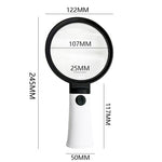 6X-10X Mini Pocket Magnifier Adjustable Handheld Reading Magnifier with Parent-Child Acrylic Lens Three-Mode Lighting Ideal for Outdoor Observation Reading Antique Appreciation and Circuitry Repair