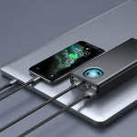 Baseus 65W USB PD 30000mAh Power Bank PD QC3.0 FCP SCP Fast Charging External Battery Charger 3 Inputs & 5 Outputs with 100W USB-C to USB-C Cable for iPhone 16 16 Pro 15 Mini for Samsung Galaxy Z Flip6 Xiaomi 15 pro for iPad Pro 2020 MacBook Air 2020
