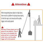 Climbing Lifting Pulley Aviation Grade Aluminum Universal Rope 8-12mm Rock Climbing Outdoor Rescue Heavy Object Transport 4KN Load Aluminum Pulley Device