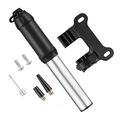 LinkMejor 150PSI Aluminum Alloy Air Pump High-Pressure Power Waterproof 106g Lightweight Mini Hand Pump for Bike Football Air Nozzle