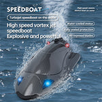 LinkMejor FY011 2.4G 35km/h RC Boat Jet Pump Ship Waterproof Vehicles Models Capsize Reset LED Light Water Cooling High Speed Remote Control Toys