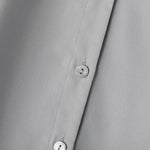 LinkMejor Women's Blouse Commute New Fashion Lantern Sleeve V-Neck Lapel Solid Office Top Shirt