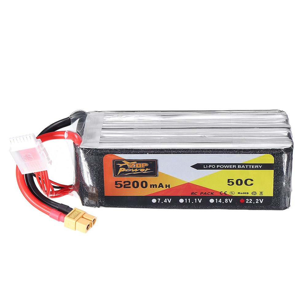 LinkMejor 22.2V 5200mAh 50C 6S Lipo Battery With XT60 Plug For RC Models