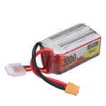 LinkMejor 14.8V 2000mAh 95C 4S LiPo Battery XT60 Plug for RC Drone