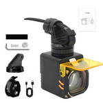 LinkMejor Bicycle Front Light with Wireless Remote USB-C Rechargeable 8 Modes Cycling Headlight with Power Bank Waterproof for Night Riding