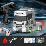 YF 3605 RTR 1/64 2.4G 4WD Mini Drift RC Car Truck Tractor Support App Remote Controlled LED Light Two Speed Full Proportional Engineering Vehicle Desktop Toys Model Collection Gift For Boys