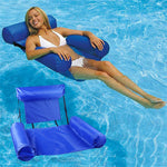 LinkMejor Summer Floating Row Swimming Pool Floats Foldable Air Mattresses Bed Beach Water Sports Lounger float Chair Hammock Mat