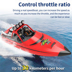 TY XIN 725 2.4G 30km/h RC Boat Jet Speedboat Capsized Reset Waterproof LED Light Remote Control Ship High Speed Vehicles Models