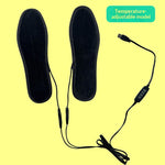 LinkMejor USB Charging Heated Insoles Cuttable Washable Winter Warm Electric Feet Warmer Insoles with 3 Heating Methods for Motorcycle Cycling Skiing Hiking Supplies