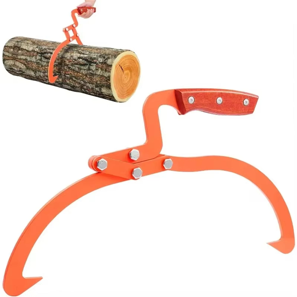 8/13/20inch Heavy Duty Stainless Steel Log Lifting Tongs 330 lbs Capacity Secure Hook Grip for Firewood Collection Brush Clearing Outdoor Wood Handling Tools