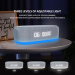 Bakeey 15W Wireless Charger with Alarm Clock Dimmable Light bluetooth Speaker for Qi-enabled Smart Phones for iPhone 15 14 13 for Huawei Mate60 Pro for Samsung Galaxy Z Flip4 for Xiaomi 13pro