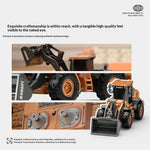 Z6758 1/64 2.4G Mini RC Car Alloy Bulldozer Loader Truck Support App Remote Controlled Full Scale Engineering Vehicle Two Speed Desktop Toys Model Collection Gift For Boys