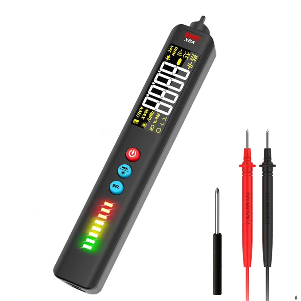 LinkMejor LinkMejor X2 Smart Digital Multimeter Infrared Temperature Measuring Lcd Screen Ac Dc Voltage Detector Pen Led Flashlight Accurate And Sensitive Multifunction Voltage Meter Continuity Resistance