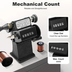 Manual Coil Winder Counter Machine Cast Iron Frame Steel Gear Wire Diameter 02-26mm Mechanical Winding Tool Reliable Compact Design