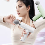 Lenovo Portable Lightweight N2 Fascia Gun 3200 RPM Massage Device with 6 Attachments and 5 Adjustable Speeds, 1800mAh Battery for Muscle Relaxation