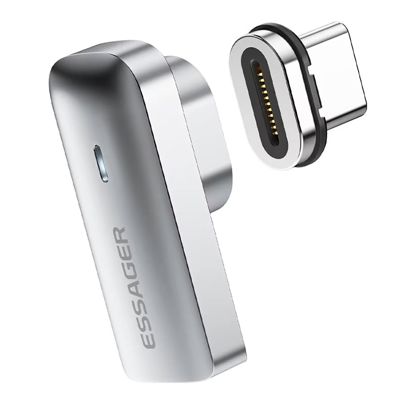 LinkMejor ES-OTG10 PD100W Magnetic USB-C OTG Adapter Fast Charging Type-C Magnet Connector 20Gbps Data Sync 4K@60Hz for Macbook Laptop