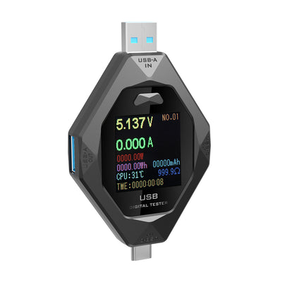 LinkMejor Tester Type-C PD Tester USAMS 2 in 1 Digital Digital Voltmeter Amper 3.6-32V 0-5.1A Voltage Current Meter Power Bank Cable Detector