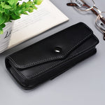 Hasp Reading Glasses Case Hung On the Belt Leather Waistpack Sunglasses Storage Box for Everyday Use