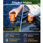 GR-156 Ultra-Portable Outdoor Pump 5.0kPa High Pressure Air Pumping Vacuum Mosquito Repellent Lamp Function All-in-one Inflate for Camping Hiking Sports