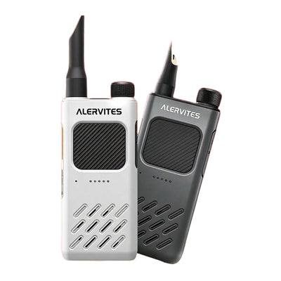 LinkMejor ALERVITES AT-2 Pro Wireless Walkie Talkie 30 Channels UHF 400-480MHz Network-Free Emergency Large PTT Key Type-C Fast Charging Long Range Rechargeable Mini Two-Way Radio with Bluetooth APP Remote Control for Safety Communication