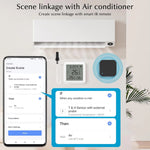 TH01 TH08 Tuya WiFi Temperature Humidity Meter with External Probe Sensor Digital LCD Screen Thermometer for Fish Tank Freezer