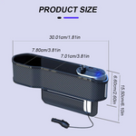 Multifunctional Seat Gap Organizer Box Telescopic Super Fast Charging Car Charger Car Seat Gap Storage Box Wireless Charging Storage