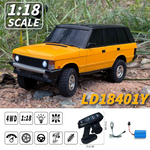 LinkMejor 18401 RTR 1/18 2.4G 4WD RC Car Rock Crawler Off-Road Climbing Truck LED Light Full Proportional Vehicles Models Hard Bridge Axle Toys