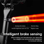 LinkMejor Q0 Qzero Bicycle Taillight Smart Auto High Brightness Brake Sensing Waterproof LED USB Charging Bike Rear Light for Mountain Road Night Ride