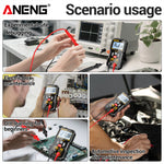 LinkMejor M127 Digital Multimeter True RMS 4000 Counts Automatic Identification High-Definition Backlight LCD Compact Portable Multimeter AC DC Voltage Resistance Measurement