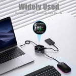 LinkMejor BW-TH16 8 in 1 USB Hub LCD Smart Display Type-c Docking Station with USB3.1 Type-C 3.1 HD 4K@60Hz SD/TF Card Slots 100W PD Power Delivery