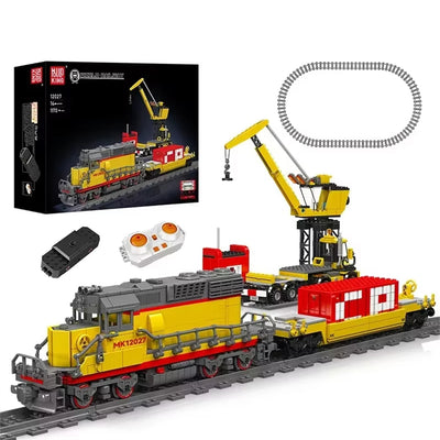 Mould King 12027 Technical Train Remote Control EMD SD40-2 Diesel Locomotive Model Building Block Assembly Kit Car Brick Kids Toys