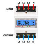 LinkMejor DTS6619 New Model 100A LCD Digital Display with Backlight Power Meter in Energy Meters Smart Electric Meter 3 Phase Kwh Meter