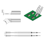 LinkMejor 1 Pair Tweezer Tip for SQ HT140 Hot Tweezers 3.0FS & 4.0FS & 5.0FS Flat Shovel Tips