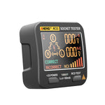 LinkMejor AC11 LED Screen Muti-function Socket Tester Phase Meter Phase Polarity Tester 0.1V~250V AC Voltage Measurement Zero/Fire Wire Identification