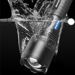 LinkMejor XHP60 1000M Zoomable LED Flashlight Super Bright Powerful Portable Torch USB Rechargeable Outdoor Camping Tactical Focus Adjustable Flash Light