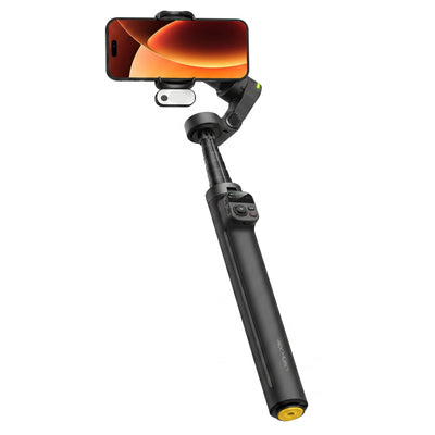 LinkMejor Smart V3 3 Axis Gimbal Stabilizer 360° AI Face Tracking Anti Shake 1.8m Extension Pole Tripod Detachable Remote Magnetic Fill Light for Vlog Live Streaming TikTok YouTube Smartphone