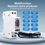 LinkMejor 23mm AC110V 230V 50A WIFI Smart Circuit Breaker TUYA Voltage Current Temp Measurement Protector Over Current Threshold